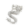 P-0401 2 Colors Trendy Metal Rhinestone Dragon Brooch Fashion Accessories