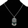 N-7059 Bohemian Earrings Necklace Jewelry Set Silver Plated Alloy Ethnic Carved Gemstone Tassels Earring Pendant Necklaces