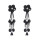 E-4642 New Fashion Black Gun Alloy Charms Fringe Flower Rhinestone Crystal Sequins Tassel Drop Dangle Earrings Women Engagement Jewelry