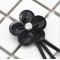E-4642 New Fashion Black Gun Alloy Charms Fringe Flower Rhinestone Crystal Sequins Tassel Drop Dangle Earrings Women Engagement Jewelry
