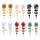 E-4645 6 Colors New Fashion Trendy Fabric Lace Flower Stud Charms Fringed Resin Sequins Glass Tassel Rhinestone Crystal Sequins Tassel Drop Dangle Earrings Women Engagement Jewelry