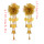 E-4645 6 Colors New Fashion Trendy Fabric Lace Flower Stud Charms Fringed Resin Sequins Glass Tassel Rhinestone Crystal Sequins Tassel Drop Dangle Earrings Women Engagement Jewelry