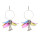E-4648 6 Colors New Fashion Trendy Big Flower Charms Fringed Resin Rhinestone Drop Dangle Earrings Women Engagement Jewelry
