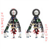 E-4649 Trendy Unique Big Pearl Rhinestone Plastic Thin Slice Jewelry Design