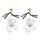 E-4652 Trendy Gold Plated Lace Crystal Sequins Flower Dangle Earrings