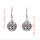 E-4650 New Fashion Carved Design Vine Antique Vintage Tibetan Silver Plated Hollow Flower Round Ball Shaped Dangle Drop Earrings