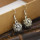 E-4650 New Fashion Carved Design Vine Antique Vintage Tibetan Silver Plated Hollow Flower Round Ball Shaped Dangle Drop Earrings