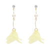 E-4655 4 Colors Trendy Gold Plated Crystal  Flower Dangle Earrings For Women Jewelry
