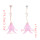 E-4655 4 Colors Trendy Gold Plated Crystal  Flower Dangle Earrings For Women Jewelry