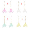 E-4655 4 Colors Trendy Gold Plated Crystal  Flower Dangle Earrings For Women Jewelry