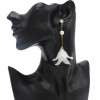 E-4655 4 Colors Trendy Gold Plated Crystal  Flower Dangle Earrings For Women Jewelry