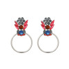 E-4651 Trendy Big Cirque Design Cicadas Shape Rhinestone Earring For Women