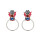 E-4651 Trendy Big Cirque Design Cicadas Shape Rhinestone Earring For Women