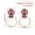 E-4651 Trendy Big Cirque Design Cicadas Shape Rhinestone Earring For Women