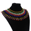 N-7061  Bohemian Resin Bead Tassels Fashion Choker Necklace Pendant