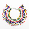 N-7061  Bohemian Resin Bead Tassels Fashion Choker Necklace Pendant