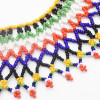 N-7061  Bohemian Resin Bead Tassels Fashion Choker Necklace Pendant