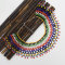 N-7061  Bohemian Resin Bead Tassels Fashion Choker Necklace Pendant