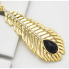 E-4657 Vintage Bohemian Black Stone Rhinestone Leaf Long Statement Earrings Ehnic Handmade Fringe Earring