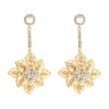 E-4658 Luxurious Gold Silver Hollow Flower Snowflake Statement Earrings Long Crystal Leaves Drop Dangle Earrings for Women Ladies Wedding Party Jewelry