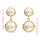 E-4659 Elegant Silver Gold Metal Pearl Drop Earrings for Women Bridal Wedding Party Jewelry