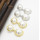 E-4659 Elegant Silver Gold Metal Pearl Drop Earrings for Women Bridal Wedding Party Jewelry