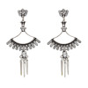 E-4660 3 Colors New Fashion Trendy Long Crystal Water Drop Dangle Earrings Women Engagement Jewelry