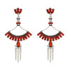 E-4660 3 Colors New Fashion Trendy Long Crystal Water Drop Dangle Earrings Women Engagement Jewelry