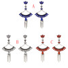 E-4660 3 Colors New Fashion Trendy Long Crystal Water Drop Dangle Earrings Women Engagement Jewelry