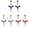 E-4660 3 Colors New Fashion Trendy Long Crystal Water Drop Dangle Earrings Women Engagement Jewelry