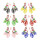 E-4669 Big Fashion Gold Metal Women Flower Shape Rhinestone Drop Earring Wedding Party Jewelry