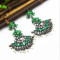 E-4665 Luxurious Baroque Black Gun Alloy Rhinestone Snowflake Statement Earrings Big Large Crystal Drop Dangle Earrings for Women Ladies Wedding Party Jewelry