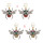 E-4664 New Fashion Personality Women Pear Stud Crystal Rhinestone Drop Earring Insect Shaped Dangle Wedding Party Jewelry