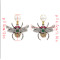 E-4664 New Fashion Personality Women Pear Stud Crystal Rhinestone Drop Earring Insect Shaped Dangle Wedding Party Jewelry