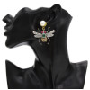E-4664 New Fashion Personality Women Pear Stud Crystal Rhinestone Drop Earring Insect Shaped Dangle Wedding Party Jewelry