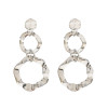 E-4672  Fashion Simple Alloy Big Long Drop Earrings for Women