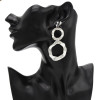 E-4672  Fashion Simple Alloy Big Long Drop Earrings for Women