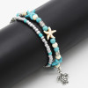 B-0895 4 Styles Bohemian Starfish Tortoise Shell Shape Beads Anklets Bracelets For Women Beach Jewelry
