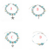 B-0895 4 Styles Bohemian Starfish Tortoise Shell Shape Beads Anklets Bracelets For Women Beach Jewelry