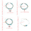 B-0895 4 Styles Bohemian Starfish Tortoise Shell Shape Beads Anklets Bracelets For Women Beach Jewelry
