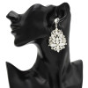 E-4674 5 Colors Water Drop Crystal Fashion Statement Ear Stud Earring