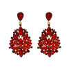 E-4674 5 Colors Water Drop Crystal Fashion Statement Ear Stud Earring