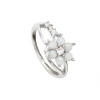 R-1497 Fashion Flower Rhinestone Crystal Opal Ring Wedding Ring for Bridal