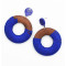 E-4676 6 Colors Trendy Bohemian Round Shape Resin Earrings For Women Summer Jewelry