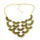 N-1879 New Fashion vintage style scale fan-shaped rhinestone flower choker Necklace