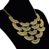 N-1879 New Fashion vintage style scale fan-shaped rhinestone flower choker Necklace