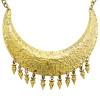N-1882 Hot Gothic Punk Rivet Tassels Vintage Gold Metal Choker Bib Necklace