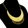 N-1882 Hot Gothic Punk Rivet Tassels Vintage Gold Metal Choker Bib Necklace