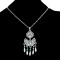 N-7068 Bohemian Vintage Silver Turquoise Embellish Small Leaves Tassels Necklace Earrings Fashion Jewelry Sets