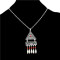 N-7073 Bohemian Vintage Silver Turquoise Embellish Small Leaves Tassels Necklace Earrings Fashion Jewelry Sets